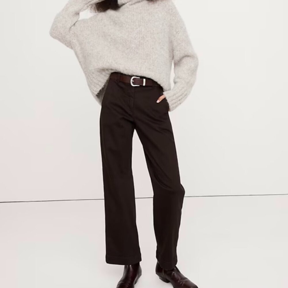 Banana Republic Women's Brown Straight-Leg Trousers